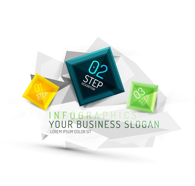 Vector fresh business abstract infographic