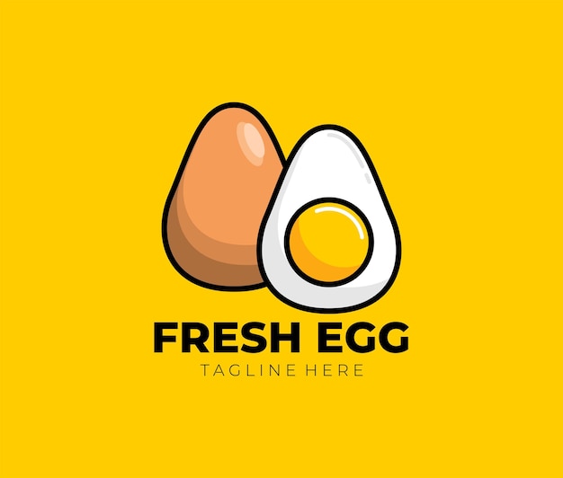 Vector vector fresh egg logo illustration art