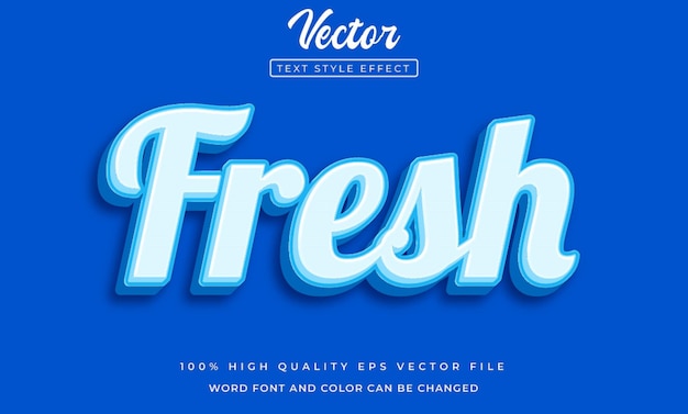 Vector fresh text style effect
