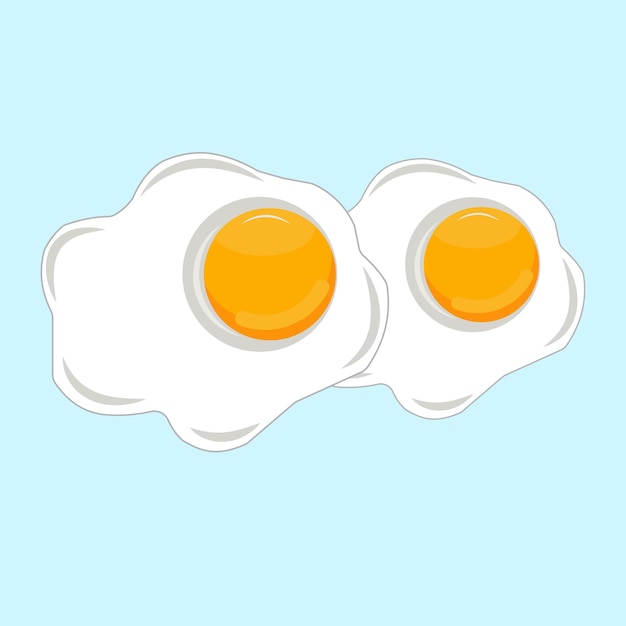 vector fried egg with beef eye