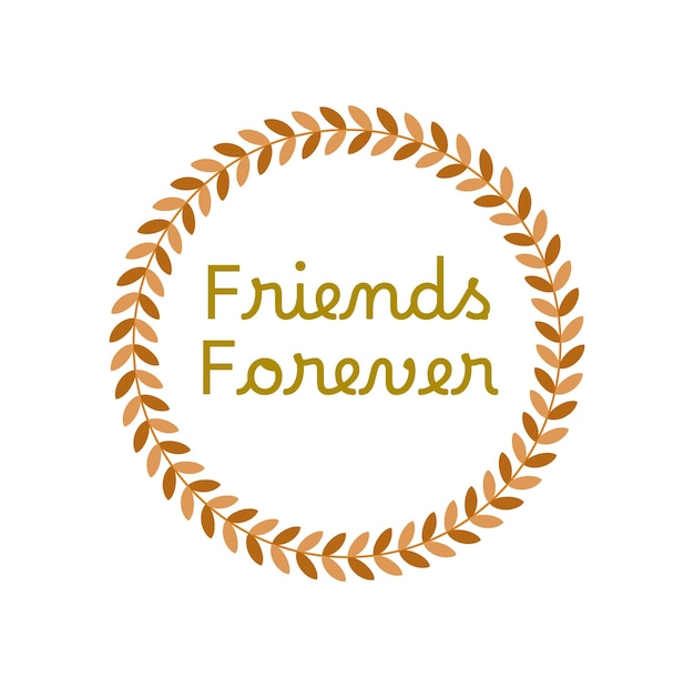 vector friends forever background in flat style
