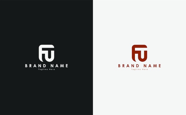 Vector FU logo design vector image