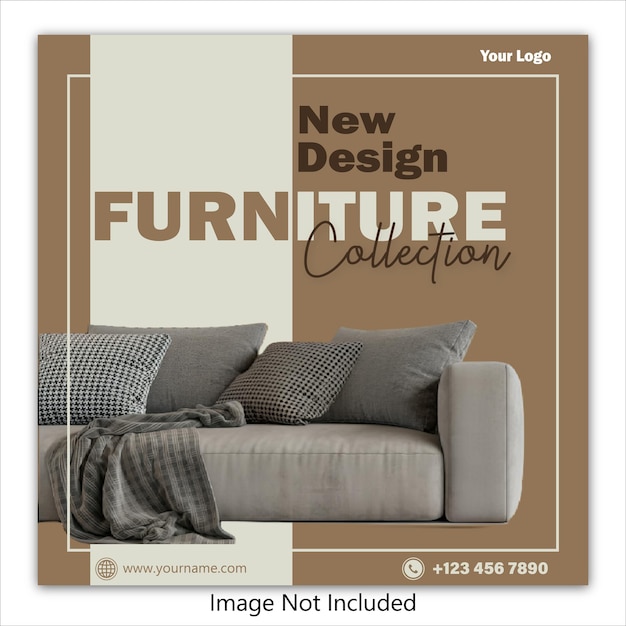 vector furniture flyer template post