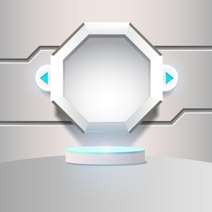 Vector vector of futuristic podium for product display
