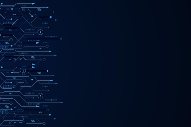 Векторный фон футуристические технологии Электронная материнская плата Связь и инженерия