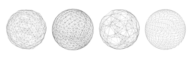 Vector futuristische bol van deeltjes en lijnen Netwerkverbinding big data Abstract technologie achtergrond