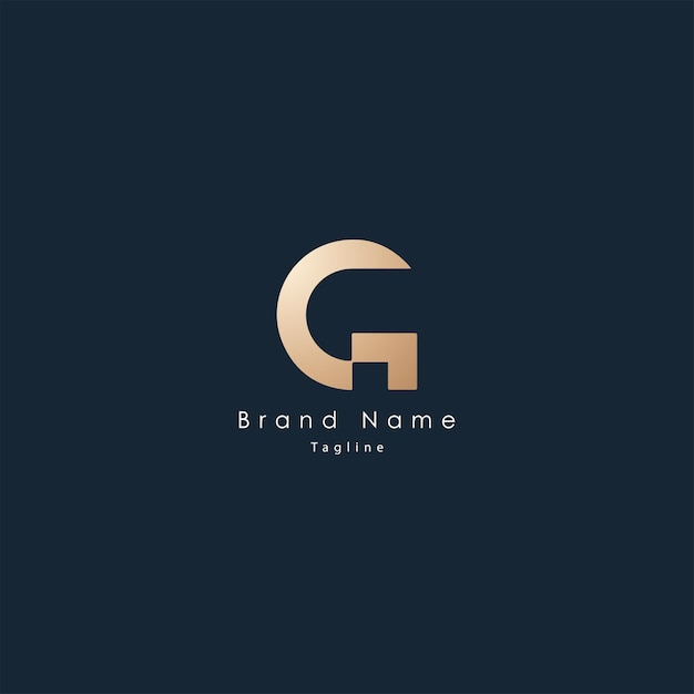 Vector G brief logo ontwerp