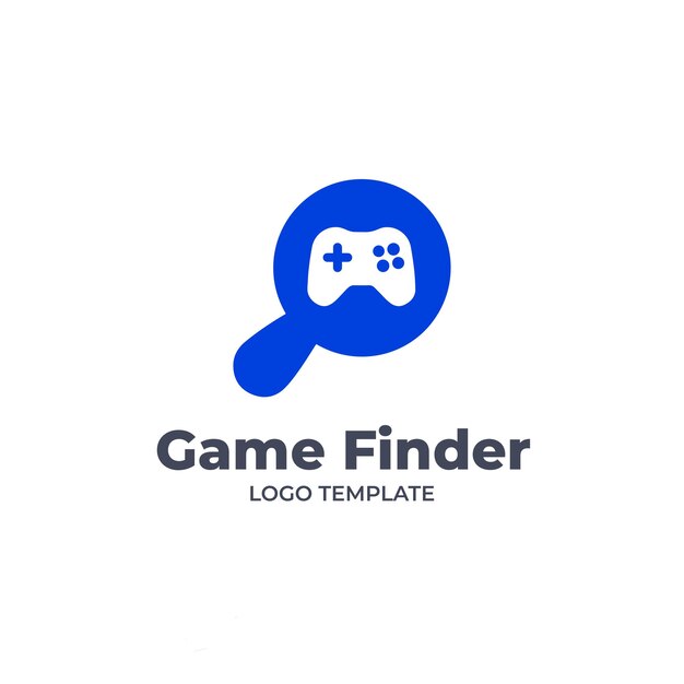 Vector vector game finder logo design template