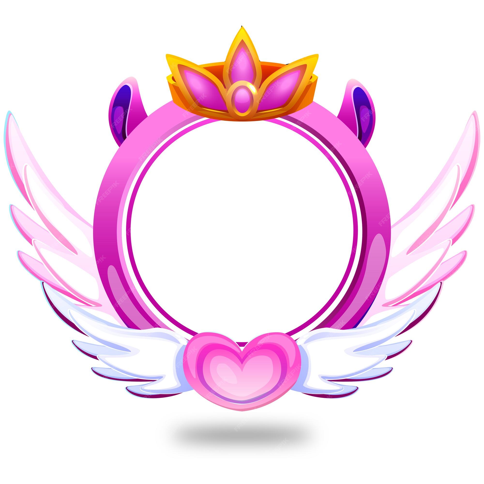 Premium Vector Vector game ui round frame empty border game asset