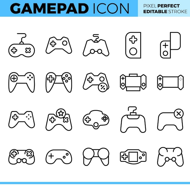 Vector vector gamepad icon set