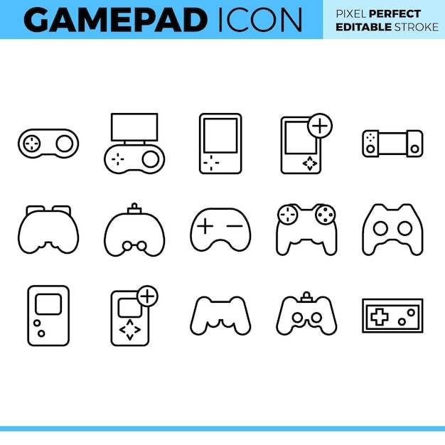 Vector Gamepad-pictogramreeks