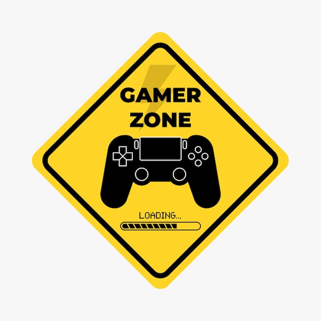 Vector gamer zone sign