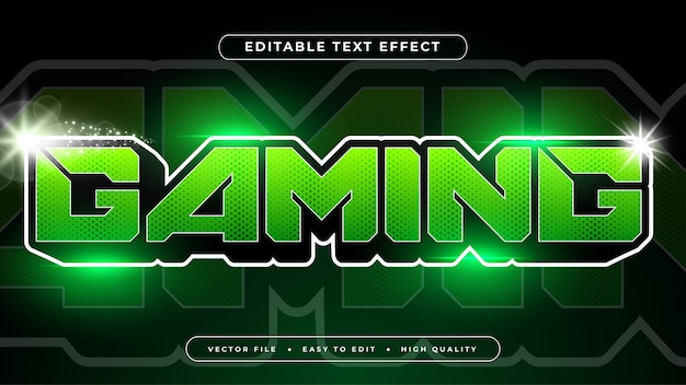 Vector vector gaming esport editable text effect space and gaming text style