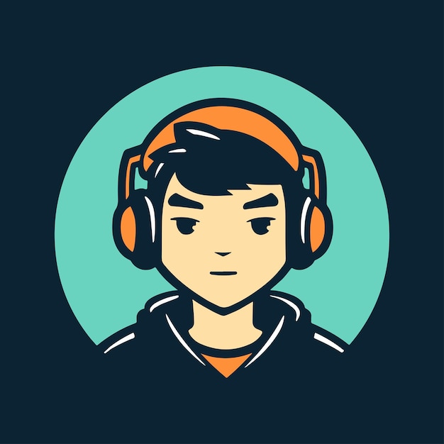 Vector gaming gamer logo design illustration