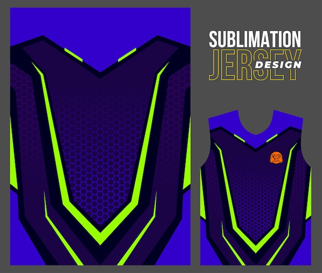 Vector vector gaming jersey design for sublimation