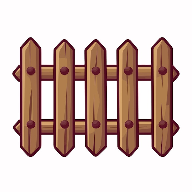 Вектор Векторный забор из деревянных досок