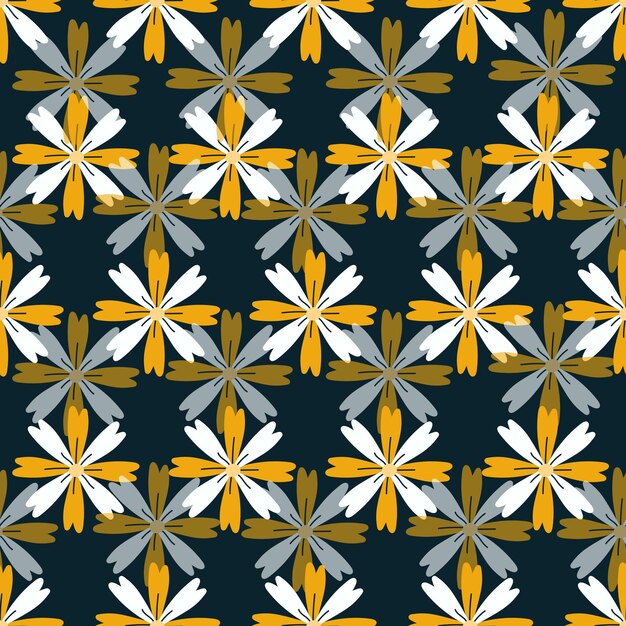 Vector garden flower seamless pattern design background for wallpaper and fabric