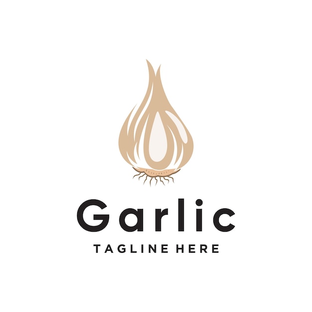 Vector garlic design element icon vector with creative concept modern