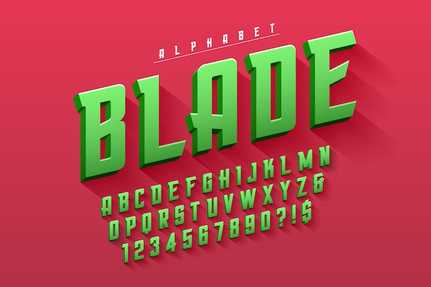 Vector gecondenseerd origineel display lettertype ontwerp, alfabet