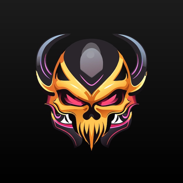 Vector gedetailleerde esports mascotte gaming logo ontwerpsjabloon