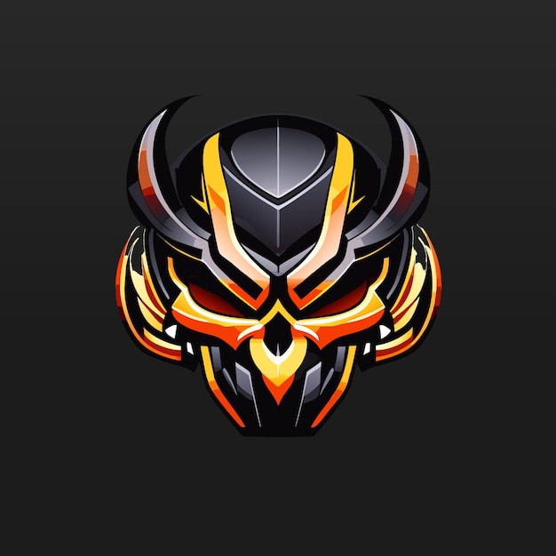 Vector gedetailleerde esports mascotte gaming logo ontwerpsjabloon