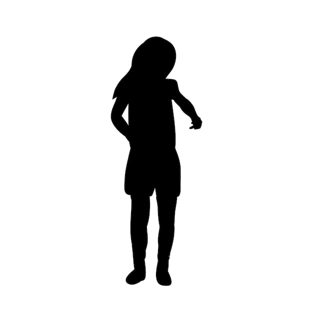 Vector geïsoleerd op een witte achtergrond silhouet van een baby dancing