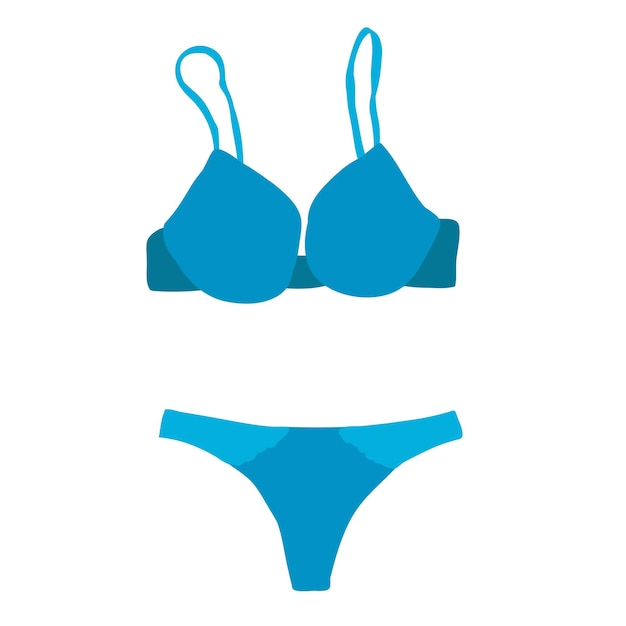 Vector geïsoleerde lingerie bh en onderbroek blauw