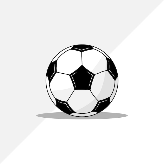 vector geïsoleerde realistische voetbal zwart-wit vlakke afbeelding voetbal