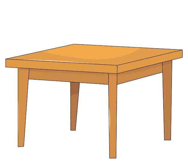 vector geïsoleerde tafel
