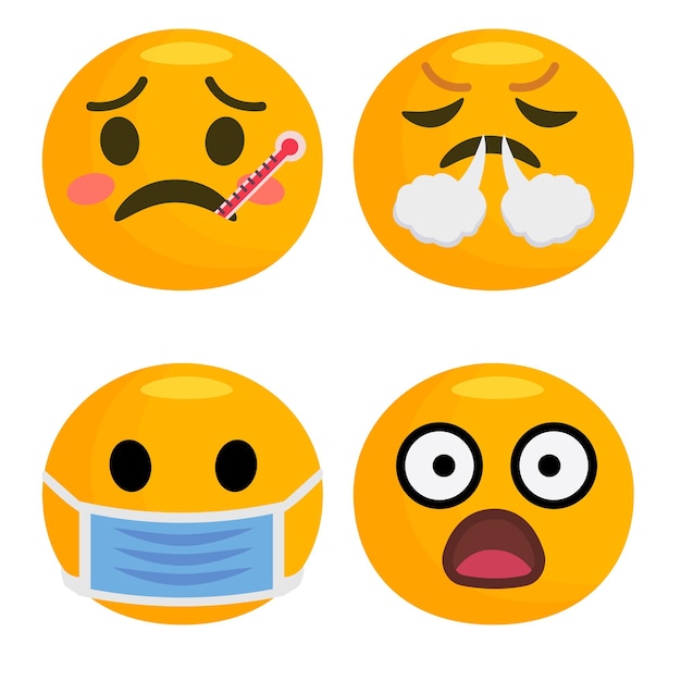 vector gemengde emoji-set