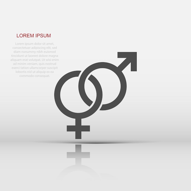 Vector vector gender icon in flat style men and women sign illustration pictogram sex business concept