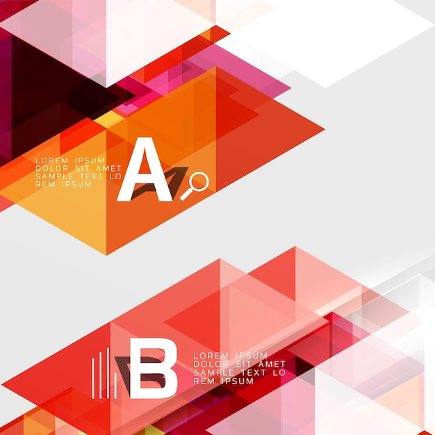 Vector geometric abstract background with option infographic
