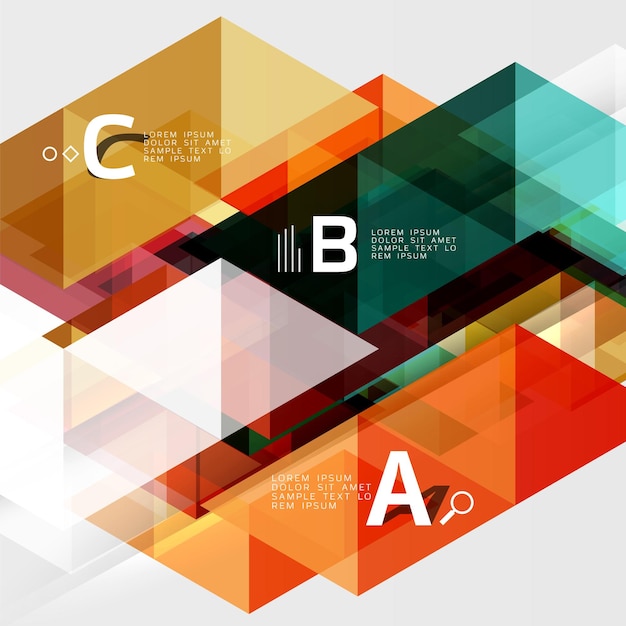 Vector geometric abstract background with option infographic