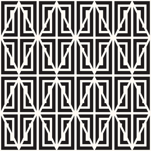 Vector Geometric Abstract Seamless Monochrome Pattern Texture Background