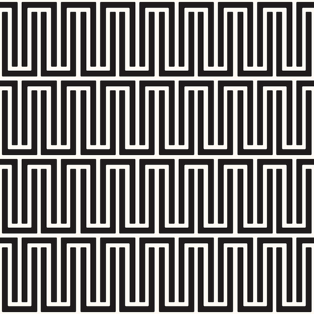 Vector Geometric Abstract Seamless Monochrome Pattern Texture Repeating Background