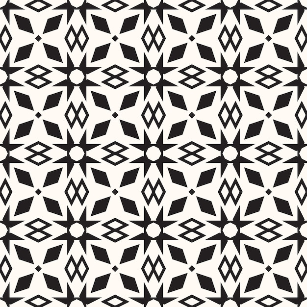 Vector Geometric Abstract Seamless Monochrome Pattern Texture Repeating Background