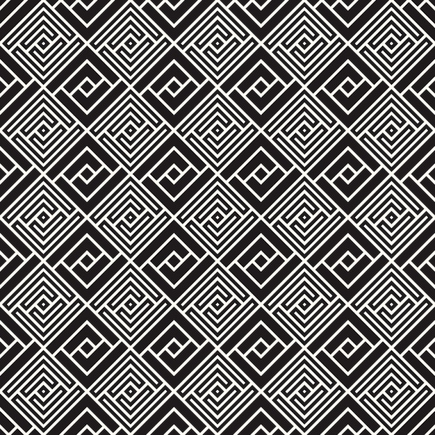 Vector Geometric Abstract Seamless Monochrome Pattern Texture Repeating Background