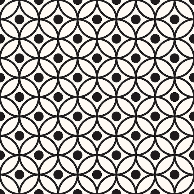 Vector Geometric Abstract Seamless Monochrome Pattern Texture Repeating Background