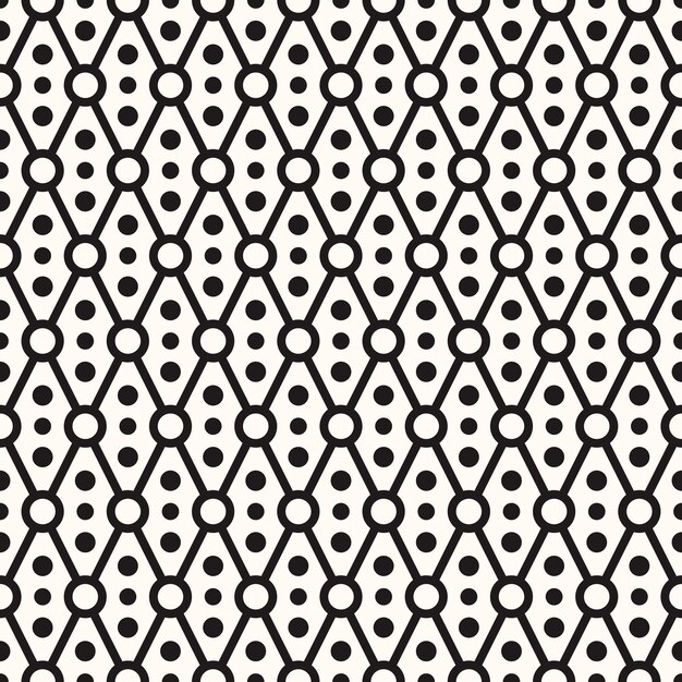 Vector Geometric Abstract Seamless Monochrome Pattern Texture Repeating Background