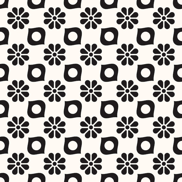 Vector Geometric Abstract Seamless Monochrome Pattern Texture Repeating Background