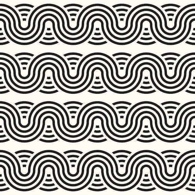 Vector Geometric Abstract Seamless Monochrome Pattern Texture Repeating Background