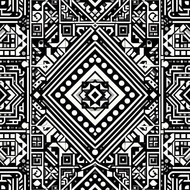 Vector geometric abstract seamless pattern ai generated