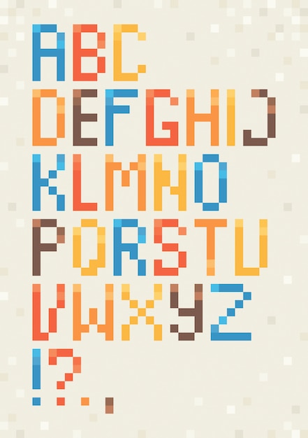 Vector vector geometric alphabet