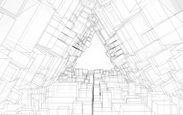 Vettore sfondo geometrico vettoriale forme quadrate astratte e curve