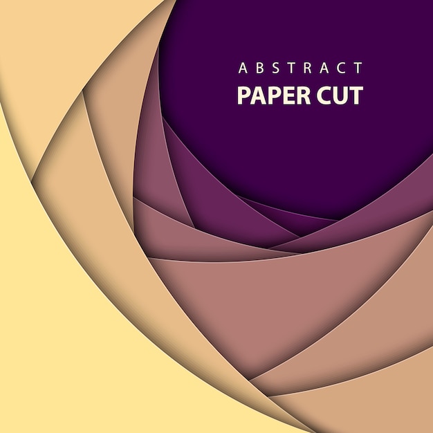 Вектор геометрический фон с многоцветной бумаги вырезать фигуры. 3D абстрактный стиль бумаги