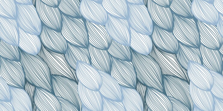 Vector vector geometric blue wavy background seamless pattern with intersecting stripes