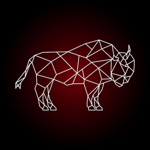 Vector geometric buffalo print