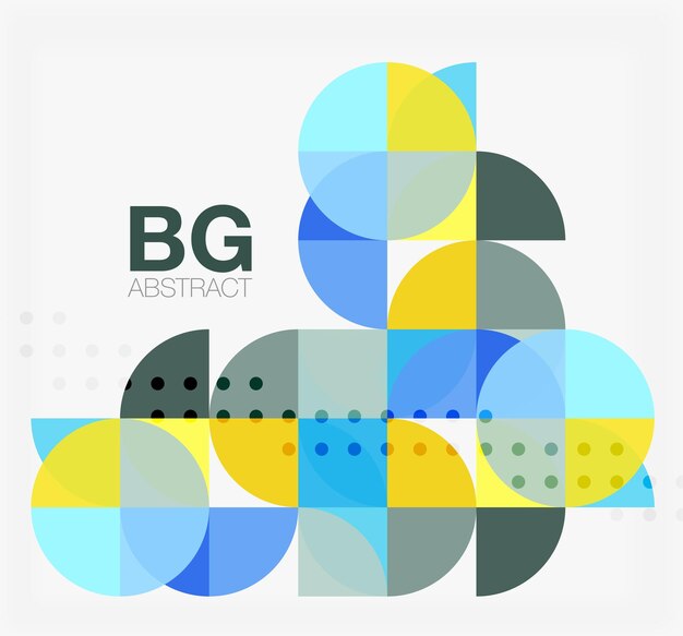 vector geometric circle abstract background vector template background for workflow layout diagram number options or web design
