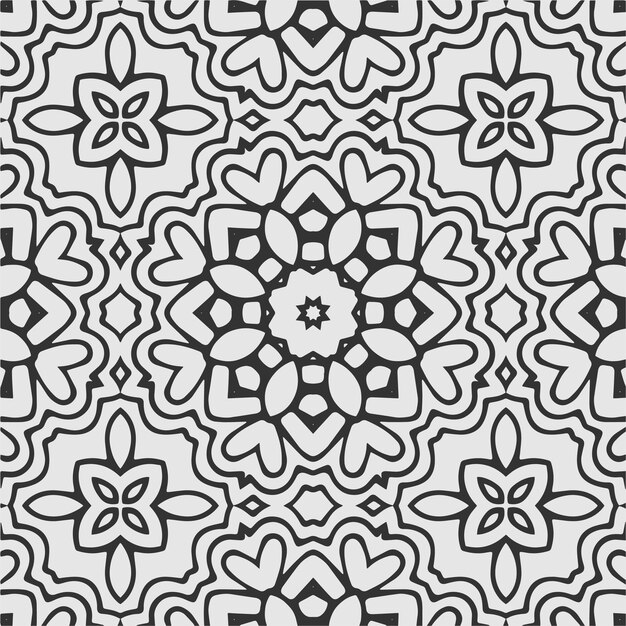 vector geometric flower shapes pattern background.