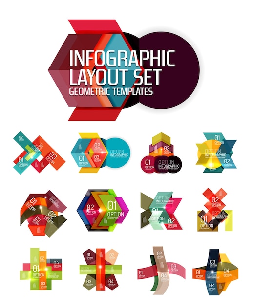 Vector geometric infographic template